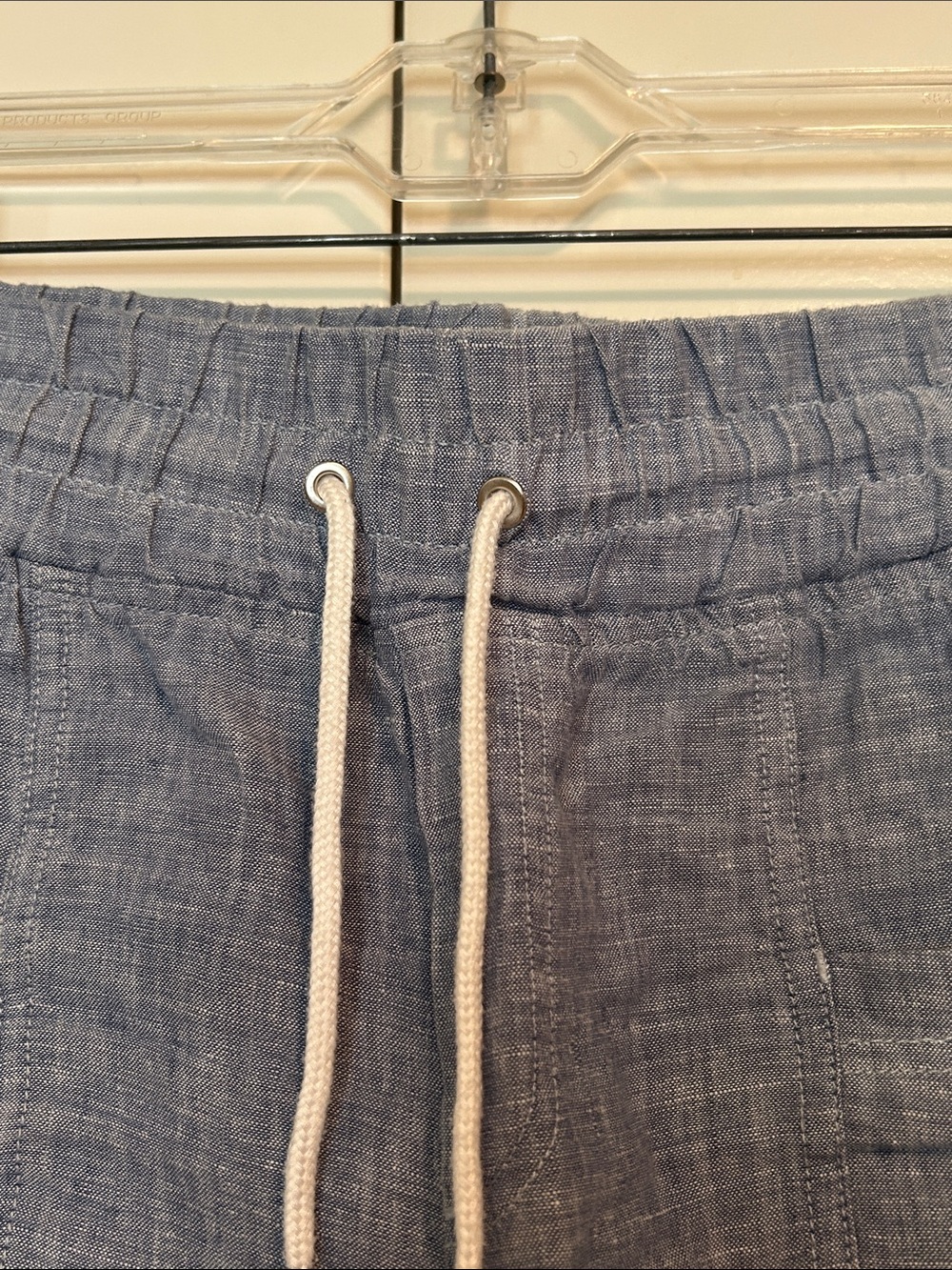 Athleta Light Blue Cabo linen Drawstring Women's Shorts size 10 - Picture 2 of 9